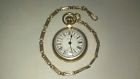 40077 Railroad Gold Westclox Vintage Pocket Tone Watch Theme Mens