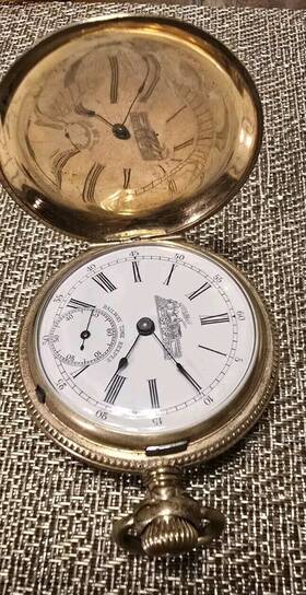 35660 Railway Time Keeping Keeper #35660 17 Jewel Hunter Case Untested