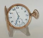 Regina Vintage Pocket Solid Scarce Hunter Swiss Gold Watch - 14k Case