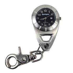A126-03 Remington Clip-on Pocket Watch Chromaglo 44 Mm Silver Tone W New Battery Video