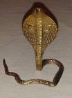 Retro Decorative Watch Brass Holder Rare Pocket Eyes Cobra Ruby