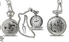 62624825 Richard Louis Silver Watch Train Skeleton Band Pocket