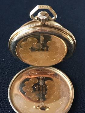 9383 Rocail Vintage 14k Gold Art Deco Pocket Watch 61 Grams