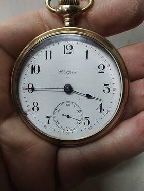 527269 Rockford 1900s Watch Co. 17j Serial Number Pocket B And Royal Case