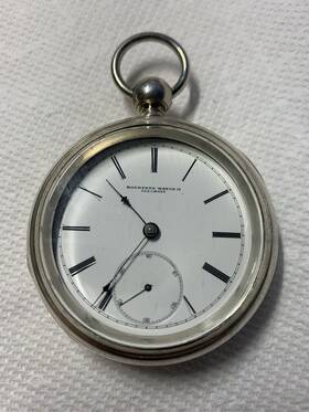 5612 Rockford Early 15 Jewels Kw Key Wind Pocket Watch Coin Silver Case S/n