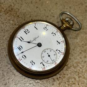 780507 Rockford Model 10 Gd 835 18s 17j Pocket Watch Antique 1908 B&b Royal 20 Yr Runs