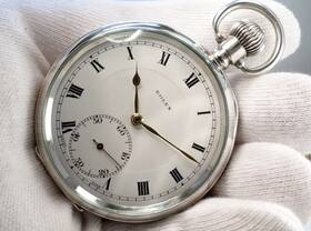 333024 Rolex Vintage Antique Swiss Solid Silver Pocket Watch - 0.925 -1918 Uk