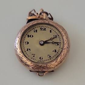 506036 S.w.c.co. Gold Filled Pocket Watch Yellow 10 1/2 Ligne Manual Wind