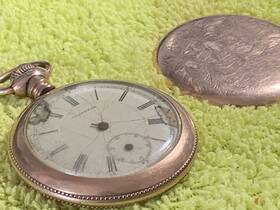 3042570 Sears Roebuck Vintage Edgemere Pocket Watch 12j 16s Parts/repair Ser