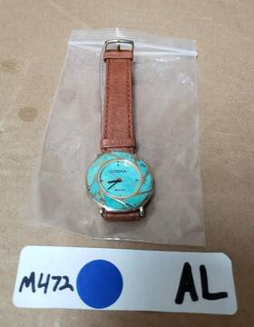 320586 Sedona Southwest Turquoise And Silver Quartz Watch M472 Al