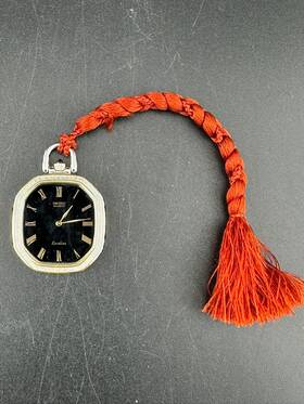 1400-7760 Seiko 14007760 Exceline Womens Pendant Watch Black Dial 26mm Quartz