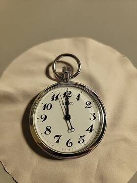 7c21-0a21 Seiko 610390 Vintage Pocket Watch Ralph Sutton Commemorative Japan