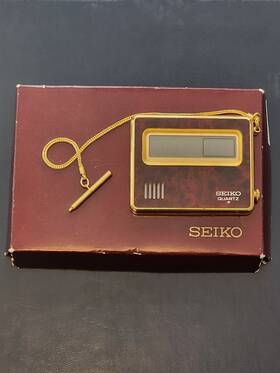 7412-803r Seiko Vintage 7412-803r. Pocket Lcd Watch With Chain Very Rare
