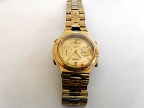 7834-7019 Seiko Quartz Date Chrono Rusty For Parts Or Repair. Not Running. Used