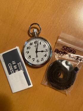 7c21-0a20 Seiko Railway Pocket Watch From Japan. Excellent
