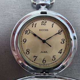 V306-0a00 Seiko Alba Success Pocket Watch Men 45mm Cream Dial Steel Round Newbat