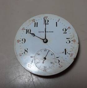 1310233 Seth Thomas 7 Jewel Centennial Pocket Watch Movement - No Case