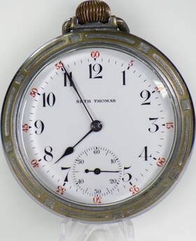 1387099 Seth Thomas Centennial 7 Jewel 16 Size Open Face Pocket Watch