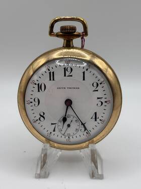 2579819 Seth Thomas 17 Jewel Size 18 Gold Filled New Eagle Series Pocket Watch Runs
