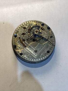 8217 Seth Thomas Two Tone Scarce Private Label 17j Adj Pocket Watch Repair Movement