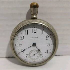 1046470 South Bend 15j Pocket Watch Needs Service