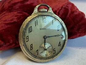 1149856 South Bend Studebaker Watch Co. Pocket 14k Gold Filled 12s 21j Working