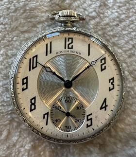 1185162 South Bend 12s Studebaker Pocket Watch