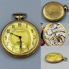 121j South Bend 1920s Inch Studebaker Model 1 21j 14k Gold Filled 12s Pocket Watch Works
