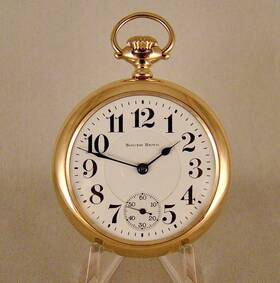 227-railroad South Bend Antique 21j 14k Gold Filled Swing-out Open Face 16s Rr Pocket Watch