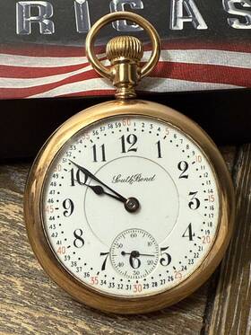 579156 South Bend Pocket Watch Movement Serial Number Question Mark Grade 329