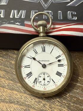 695735 South Bend Pocket Watch Movement Serial Number Question Mark Grade 305