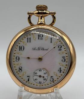 750141 South Bend 15 Jewel Size 16 10k Gold Filled Ornate Dial Pocket Watch Runs