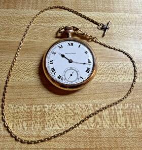 837121 South Bend 1915 Model 2 Grade 219 16s 19j Gold Filled And Chain Masonic 94 Grams