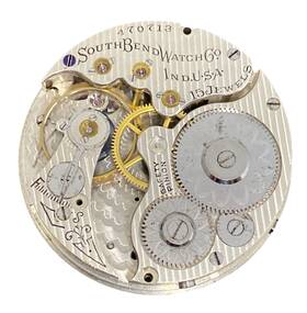 F7481 South Bend Pocket Watch Movement Grade 281 Size 16s 15j Of Ticking
