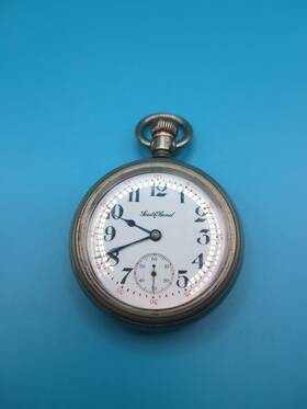 1908 South Bend G347 Vintage 18s Silverode 17 Jewels Pocket Watch For Parts Only