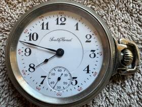 Mod212 South Bend 16 Size 17 Jewel Pocket Watch Running Nicely Gold Center Wheel
