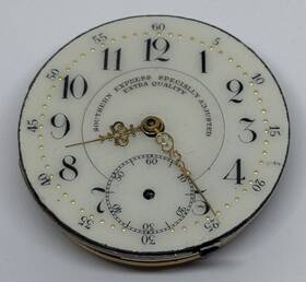 862141 Southern Express Pocket Watch Movement 21 Jewels Swiss Needs A Service