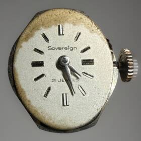 6g488 Sovereign Model 21 Jewel Vintage Watch Movement Parts Repair