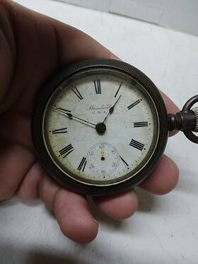 5057555 Standard Vintage/antique New York Silverode 160934 Pocket Watch 58.5mm