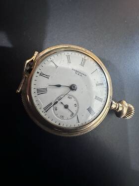 78744 Standard U.s.a. Gold Filled Full Hunter Pocket Watch Roman Numerals Mechanical