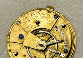 5102 Swansea W Williams Vintage Pocketwatch Movement For Parts Free Shipping