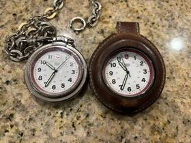 W044 Swiss Army Two Vintage Marlboro Pocket Watches