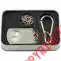 Sww-1564-slv Smith Wesson Silver Dog Tag Watch W Carabiner Stainless Storage Box