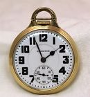 Sz.16 Hamilton 21 Jewel Adj 5p 992e Elinvar Pocket Watch W 10k Gf Case