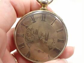 85564 T.f. Cooper Antique Thomas Of London Full Jeweled Etched Key Wind Pocket Watch