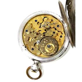 28989 T. Jacot Fleurier Suisse Chinese Duplex Pocket Watch For Restoration Project