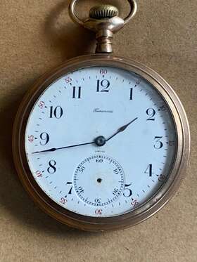 1170812 Tavannes Watch Co. Pocket 1904 Engraved For Repair