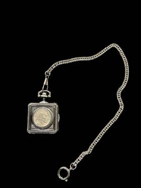 00908r The American History Society Buffalo Nickel Pocket Watch