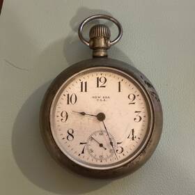 4-d468 The New Era Vintage Usa Pocket Watch 18s 7j