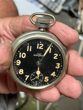Pat.2-7-1920 The New Haven Clock Co Usa Vtg Pocket Watch Patented 2-7-20 1920 Pat. Pending